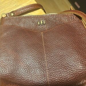 Portland, leather goods, Cypress side bag in nutmeg